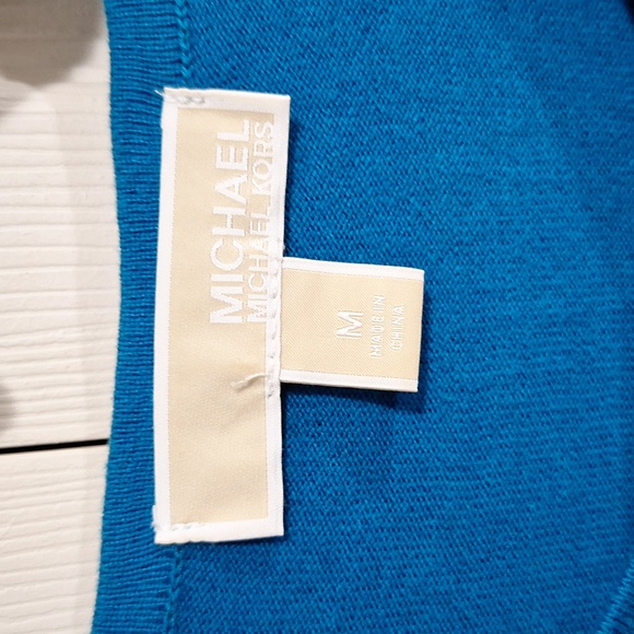 Michael Kors lightweight a-line sweater dress - deep teal/turquoise - midi - M - Picture 2 of 8